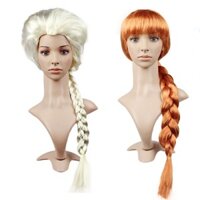 (Có sẵn) Tóc giả hóa trang nữ hoàng băng giá Elsa và công chúa Anna Trong Frozen dành cho người lớn tóc giả Halloween