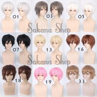 [CÓ SẴN] Tóc giả nam xù 30cm cosplay - lưới hoa/ tóc giả hóa trang