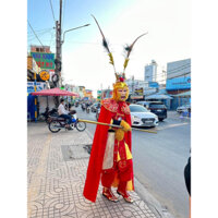 (Có sẵn) Trang phục hóa trang Tôn Ngộ Không/ Bộ đồ hóa trang Tề Thiên Đại Thánh kèm đầy đủ phụ kiện như hình