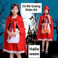 (Có sẵn) Trang phục hoá trang Cô Bé Quàng Khăn Đỏ cực kỳ dễ thương cho bé gái hoá trang Halloween