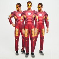 (CÓ SẴN) Trang Phục Hoá Trang Người Sắt Iron Man, Bộ Đồ Halloween Các Nhân Vật Siêu Anh Hùng Avengers Cho Người Lớn