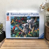(Có sẵn) Tranh ghép hình 500 mảnh  "Koalas in the tree", Ravensburger