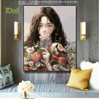 【CÓ SẴN】💥 Tranh Tô Màu Số Hóa  💥 Giá rẻ 💥 Đã căng khung DIY - 【Totoro nằm】Hoạt hình