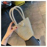 [CÓ SẴN] Túi Xách Tay Kết Hạt Cườm Ngọc Trai Sang Trọng