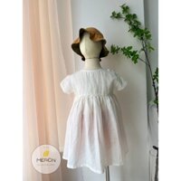 [Có sẵn] Váy trắng công chúa chất liệu Linen cao cấp thương hiệu Forest Map
