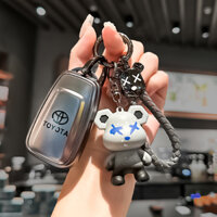 [Có sẵn] Vỏ chìa khóa xe Toyota cho Corolla Cross GR Sport 2022 CHR Camry Altis TPU Màu xám thời trang