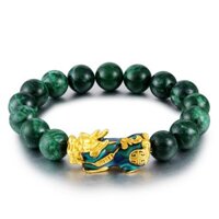 [Có sẵn] Vòng tay Tỳ hưu đổi màu nam nữ mã não xanh , Tài lộc , May mắn, Sức khỏe giá rẻ nhất