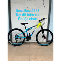 (có sẵn) Xe đạp thể thao địa hình MTB pink size bánh 27.5inch ( tay đề bấm xả,giảm sóc trước, tặng chắn bùn)
