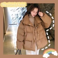 [CÓ SẴN]Áo khoác phao nữ phối dây cực xinh