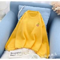 (Có sẵn)Áo len hoa quả màu vàng