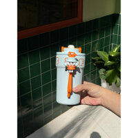 [Có sẵn]Bình giữ nhiệt inox có dây cầm thú cưng độc đáo tiện lợi nhiều màu sắc thời trang phong cách sành điệu