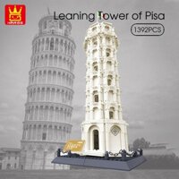 （CÓ SẴN）Đồ chơi lắp ráp mô hinh The Leaning Tower of Pisa-Italy WANGE 5214 Tháp nghiêng Pisa Ý
