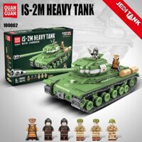 （CÓ SẴN）Đồ chơi lắp ráp mô hinh Quan Guan 100062 Army WWII Xe Tank hạng nặng IS 2M của Hồng Quân Liên Xô
