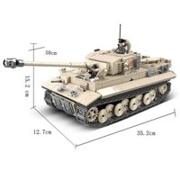 （CÓ SẴN）Đồ chơi lắp ráp mô hinh Quan Guan 100066 Tank KING TIGER xe tăng quân đội vua hổ
