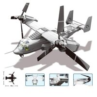 （CÓ SẴN）Đồ chơi lắp ráp wange 5006 mô hinh máy bay chiến đấu The V-22 OSPREY TILTRTOR AIRCRAFT