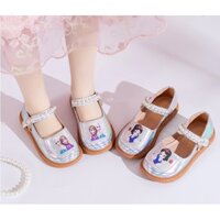 [Có sẵn]Giày Công Chúa Elsa Bé Gái Da Bóng Cao cấp Quai Đính Hạt Trai Xinh 2-8T