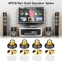 (CÓ SHIP HỎA TỐC) BỘ 4 CHÂN ĐẾ ĐỠ LOA ĐẦU NHỌN MẠ VÀNG HỢP KIM CHỐNG RUNG CHUYÊN DỤNG