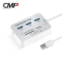 (CÓ SHIP HỎA TỐC) TYPE C RA 3 CỔNG USB + 4 CỔNG ĐỌC THẺ - HUB USB + CARD READER ALL IN ONE