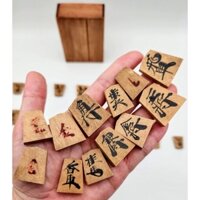 Cờ SHOGI tiêu chuẩn, số 21, gỗ, nội địa Nhật, 2nd, hộp gỗ Paulownia