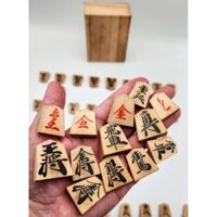 Cờ SHOGI tiêu chuẩn, số 40, gỗ, nội địa Nhật, hộp gỗ Paulownia
