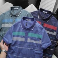 (Có Size 3XL) Áo Polo Pack Sọc Túi thoải mái - cotton thoáng mát quà tặng Bố