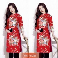 Có Size 4XL Áo Dài Cách Tân in 3D in 2 mặt