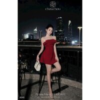 [Có size- Hình thật chụp sàn] Đầm xòe cúp nơ ngực xinh xắn