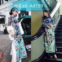 Có size lớn 4XL Set Áo Dài Cách Tân cổ điển cô ba sài gòn