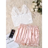 [CÓ SIZE LỚN] Bộ đồ lót/ Bộ đồ ngủ áo ren quần bí Lolita trẻ trung xinh xắn mà vẫn sexy hấp dẫn. LYEN021