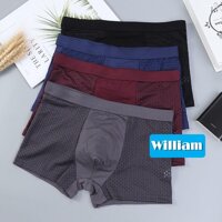 Có size lớn Hộp 4 quần lót boxer nam William WS60 - Quần sịp đùi lưới thông hơi thoáng mát - Nhiều màu,XL