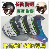 Cơ sở ống kính mũ bảo hiểm Moto Mustang phổ quát 611s 631s HD chắn gió chống mài mòn mặt nạ dài sương mù và ho