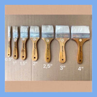 Cọ Sơn Lông Thỏ Thanh Bình Lố 12 Cây Quét Bơ Quét Xốt Ướp - Cọ Quét Sơn Gỗ Sắt