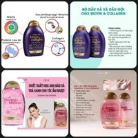 (có tách lẻ) Cặp Dầu Gội Dầu Xả Biotin Collagen 385ml