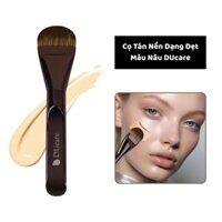 Cọ Tán Nền Dạng Dẹt DUcare Màu Nâu – Tán Kem Mịn, Lướt Êm Không Vệt