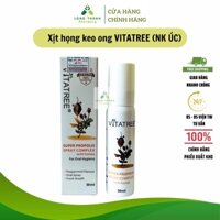 [CÓ TEM] Xịt họng keo ong VITATREE Super Propolis Spray Complex with honey (Úc) - Giảm đau rát họng hiệu quả (Lọ 30ml)