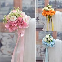 [Có thể đặt trong nhiều cảnh] Ghế đám cưới nhà thờ, hoa sau, tay nắm cửa, hoa buộc cầu thang, trang trí xe cưới, bó hoa nhân tạo, đạo cụ chụp ảnh đăng ký hôn nhân