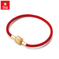 Có Thể Dễ Thương Năm Mới Dây Đỏ Vòng Tay Mặc Vàng Chuyển Hạt Vòng Tay Màu Đen Vòng Tay Cặp Đôi Handmade Vòng Tay 3.0mm20250318