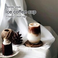 (Có thể khắc logo) Cốc cà phê thủy tinh pha lê cổ điển 350ML, cốc nước gia dụng, cốc trà, cốc đựng đồ uống, cốc đựng nước ép, cốc đựng rượu whisky, cốc đựng bia