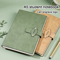 (Có thể khắc logo) Sổ tay học sinh khổ A5 có khóa dày, sổ tay làm việc, sổ ghi chép cuộc họp kinh doanh, nhật ký, ghi chú chủ đề, có hộp quà tặng