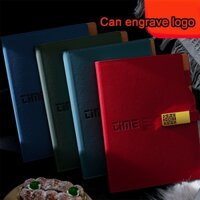(Có thể khắc logo) Sổ tay doanh nhân bằng da A5, sổ ghi chép cuộc họp công việc có khóa, sổ ghi chú, ghi chú môn học của sinh viên, nhật ký dày, có lót trang bên trong, nhật ký du lịch, 120 tờ, 240 trang