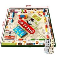 Cờ tỉ phú monopoly vui nhộn cao cấp, an toàn có chọn cỡ 31x31cm, 42x42cm chính hãng dododios - Cỡ Đại42 x 42cm