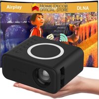 (Có Tiếng Việt) Máy Chiếu Mini Di Động Xem Phim Tại Nhà Kết Nối Không Dây Với Điện Thoại YT300 - HOMEDECOR