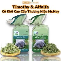Cỏ Timothy cỏ Alfalfa cao cấp Mr Hay cắt khúc sẵn xanh tươi không bụi cho Thỏ Bọ ú Chinchilla 500g MH05 MH06 Bunihouse