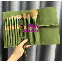 Cọ Trang Điểm 10 Cây Thân Gỗ Chắc Chắn Lông Mền Kèm Theo Túi Da Đựng Sang Trọng
