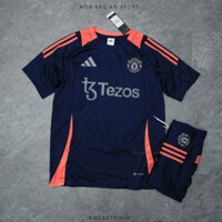 Có Túi - Bộ Quần Áo Bóng Đá Training CLB MU 2024/25 - Áo Tập câu lạc bộ manchester united mùa giải mới 2025 quần có túi