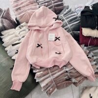 [CÓ TÚI TRONG] Áo Khoác Đính Nơ CÓ NÓN Form LỬNG THỜI TRANG Chống Nắng TỐT