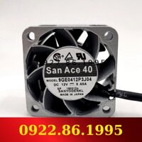 [có VAT] Quạt Quạt Làm Mát Nhiệt Độ Cao Khung Nhôm 4028 Sanyo 4Cm 9ge0412p3j04 12V 0.65A