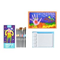 Cọ Vẽ Và Khay Đựng Màu Nước Mideer Paint Brush Set & Palette 3+