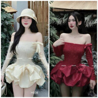 CÓ VIDEO ẢNH THẬT-Đầm dự tiệc cúp ngực chất tafầt đính hoa siêu sang