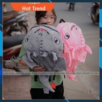 CÓ VIDEO - Balo vải nhung đi phượt hình Rồng răn sún phiên bản mới màu xanh dương đi học cute